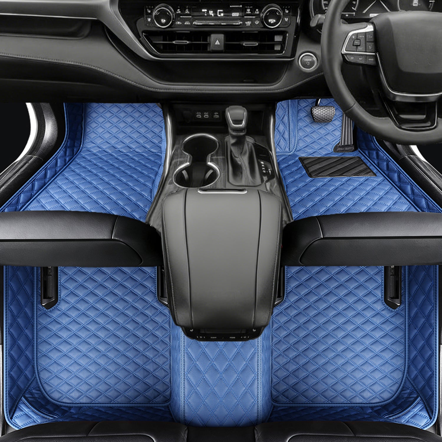 Custom Car Floor Mats with Logo Classic Diamond Pattern Full Coverage