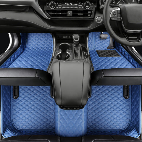 Custom Car Floor Mats with Logo Classic Diamond Pattern Full Coverage