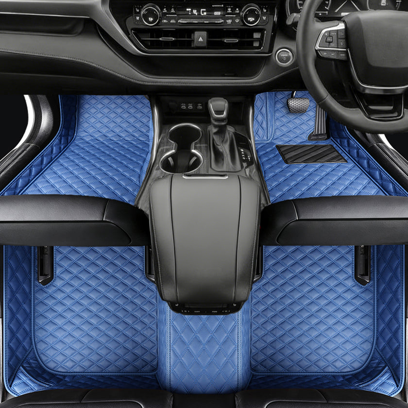 Custom Car Floor Mats with Logo Classic Diamond Pattern Full Coverage