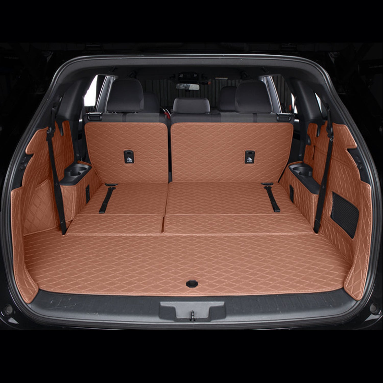 All-Weather Waterproof Trunk Mat, Pet Mat, Cargo Mat for Three-Row Vehicles