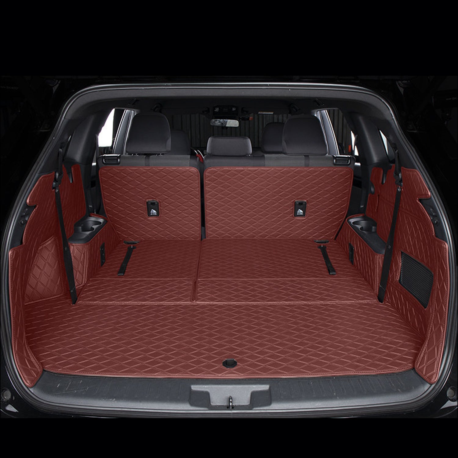 All-Weather Waterproof Trunk Mat, Pet Mat, Cargo Mat for Three-Row Vehicles