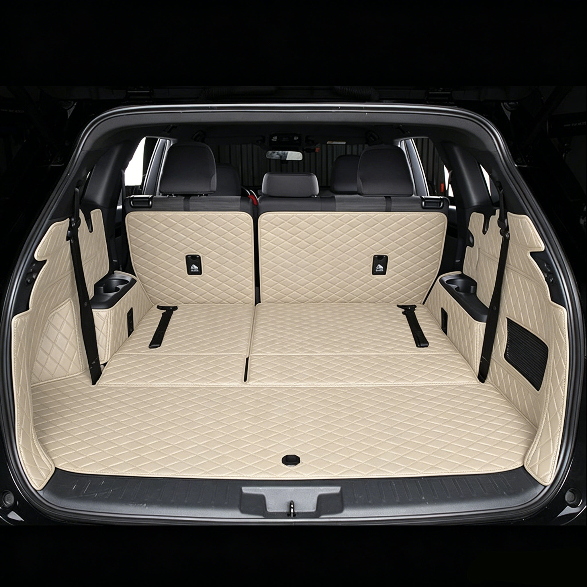 All-Weather Waterproof Trunk Mat, Pet Mat, Cargo Mat for Three-Row Vehicles