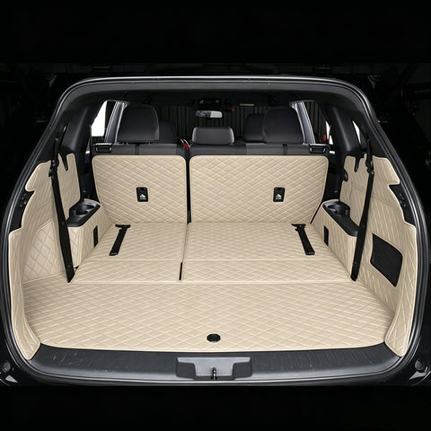 All-Weather Waterproof Trunk Mat, Pet Mat, Cargo Mat for Three-Row Vehicles