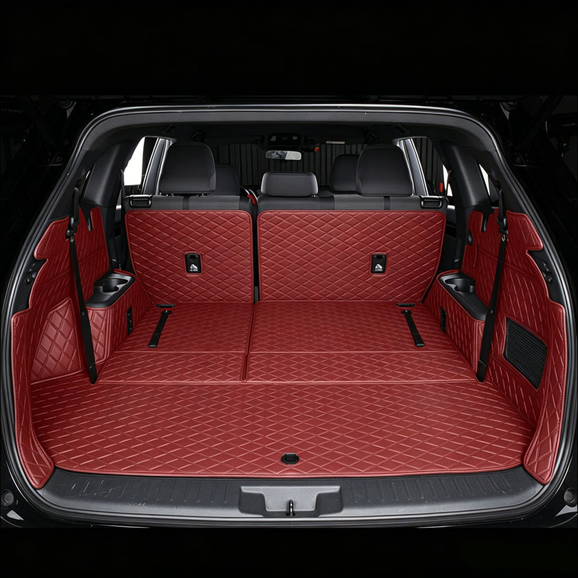 All-Weather Waterproof Trunk Mat, Pet Mat, Cargo Mat for Three-Row Vehicles