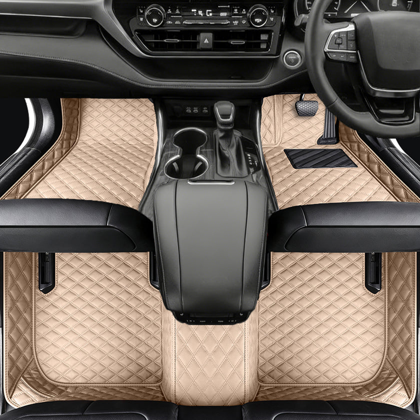 Custom Car Floor Mats with Logo Classic Diamond Pattern Full Coverage