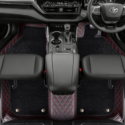 Custom Car Floor Mats with Carpet Classic Diamond Pattern Custom Logo Full Coverage