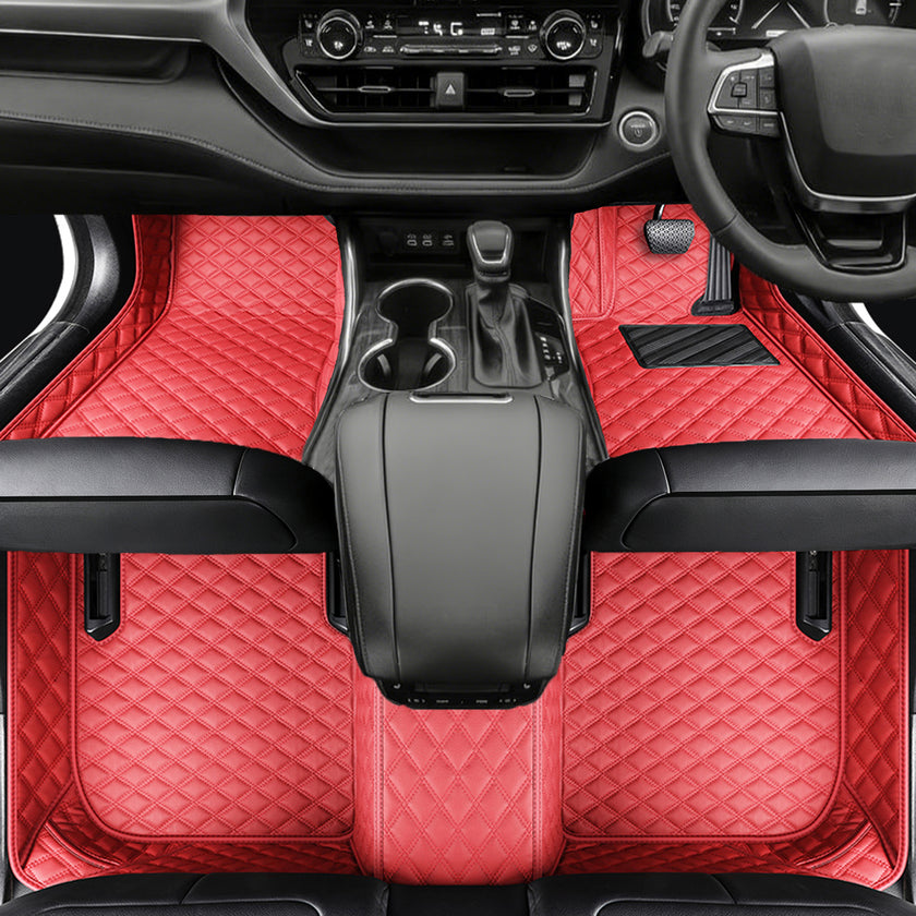 Custom Car Floor Mats with Logo Classic Diamond Pattern Full Coverage
