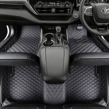 Custom Car Floor Mats with Logo Classic Diamond Pattern Full Coverage