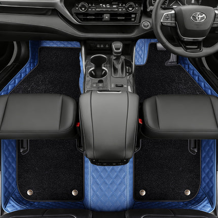 Custom Car Floor Mats with Carpet Classic Diamond Pattern Custom Logo Full Coverage