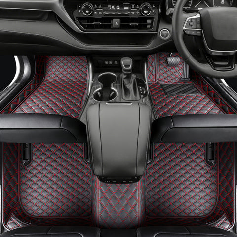 Custom Car Floor Mats with Logo Classic Diamond Pattern Full Coverage
