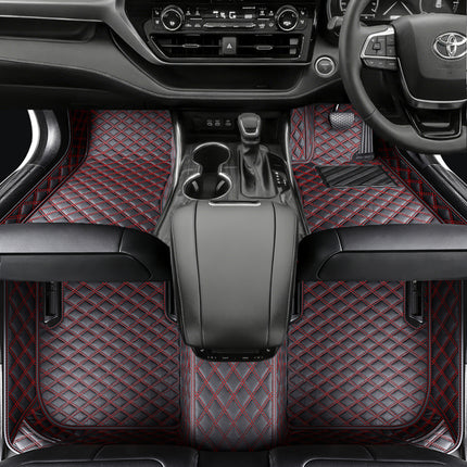 Custom Car Floor Mats with Logo Classic Diamond Pattern Full Coverage