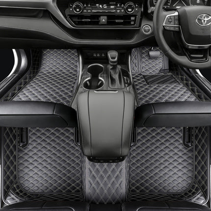 Custom Car Floor Mats with Logo Classic Diamond Pattern Full Coverage